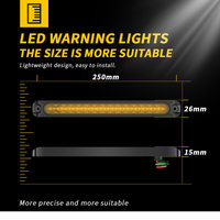 Auto-Rücklicht 15 LED-Streifen Seitenleuchte 12V 24V LKW-Boots-Wohnmobil-Zubehör Blinkende Warnsignalleuchte