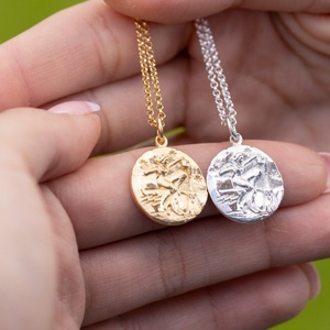 Collar con Colgante del Zodiaco <span class=keywords><strong>Acuario</strong></span> de Plata de Ley 925 Chapado en Oro de 14k, Elegante y Exquisito, Personalizado por Maimang, para Mujer y <span class=keywords><strong>Hombre</strong></span> - Product Image 2