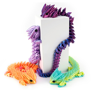 Vashine 3D impreso PLA colorido dragón sin dientes materiales ecológicos 3D figura de acción juguetes Flexible cristal Toi dinosaurio - Product Image 2