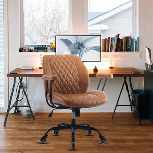 <span class=keywords><strong>Scrivania</strong></span> e Sedia per Ufficio Domestico, Sedia <span class=keywords><strong>Ergonomica</strong></span> da Computer con Ruote in Gomma e Supporto Lombare, <span class=keywords><strong>Poltrona</strong></span> per Attività Amministrative - Product Image 2