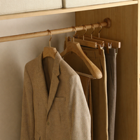 Cintre en bois de camphre naturel en gros, personnalisable avec logo, pour vêtements, vestes et costumes, idéal pour cuisine, armoire et salle de bain