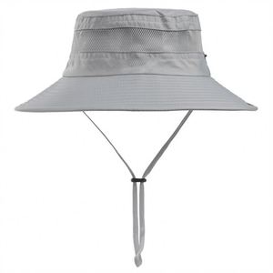 Custom Outdoor Summer Sunshade Sun Uv Protection Wide Brim <b>Cap</b> Mesh <b>Hiking</b> Fishing Fisherman Bucket Boonie Hat - Product Image 4