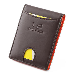 Cartera Corta Royal Bagger para Hombre con Bloqueo RFID, Delgada, con Clip para Tarjetas, de Cuero Vacuno Genuino, Cartera de Moda para Hombre - Product Image 6