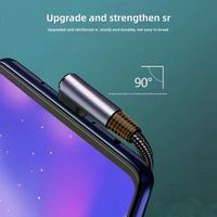 Câble de charge rapide PD 100W avec connecteurs USB-C, prise en charge du transfert de données, conception à tête coudée, compatible avec MacBook et tablettes