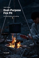 Barbecue et foyer pliables Jiawei en acier inoxydable pour camping en plein air, cuisson portable pour pique-nique et camping en extérieur