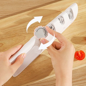 Plastic Professional 3-Stage Handle Kitchen Tool Kitchen White ABS Knife <b>Scissors</b> <b>Sharpener</b> Kitchen Accessories - Product Image 3
