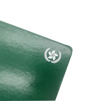 Journal personnalisé A5 couverture rigide en cuir PU vert cahier de reliure à coudre avec bande élastique agenda planificateur pour les promotions