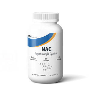 Cápsulas de N-acetil-L-cisteína (NAC) de Marca Privada OEM, Venta al Por Mayor de Fábrica, Fórmula y Empaque Personalizados, Suministro Estable - Product Image 1