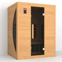 Sauna Interior de Infrarrojos Lejanos para 3 Personas, 2100W, Madera de Hemlock Canadiense, Bajo EMF, Sauna Terapéutica para el Hogar