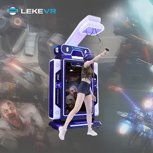 LEKE VR parkı sanal gerçeklik çekim ayakta Platform simülatörü 9D Vr Arcade oyun ekipmanları