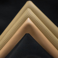 Tissu en cuir PU auto-adhésif à motif litchi gaufré pour automobiles - Cuir synthétique