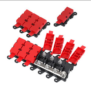 Bloque Portafusibles <span class=keywords><strong>de</strong></span> Plástico ANS <span class=keywords><strong>de</strong></span> 6 Vías y 200A con Cubierta Antipolvo y Resistencia al Calor, Caja <span class=keywords><strong>de</strong></span> Fusibles Roja <span class=keywords><strong>de</strong></span> 12V/24V/32V para Auto, Camioneta y RV - Product Image 6