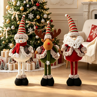 CI-273 Poupée de Noël rose, figurine de Noël debout, Père Noël, Bonhomme de neige, Renne, jouet en peluche avec jambes rétractables 2026