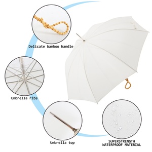 Paraguas de Acero Inoxidable de Alta Gama con Mango Curvo y Orificio, Apertura Manual/Automática, Recto, 23 Pulgadas, Tela Pongee - Product Image 6