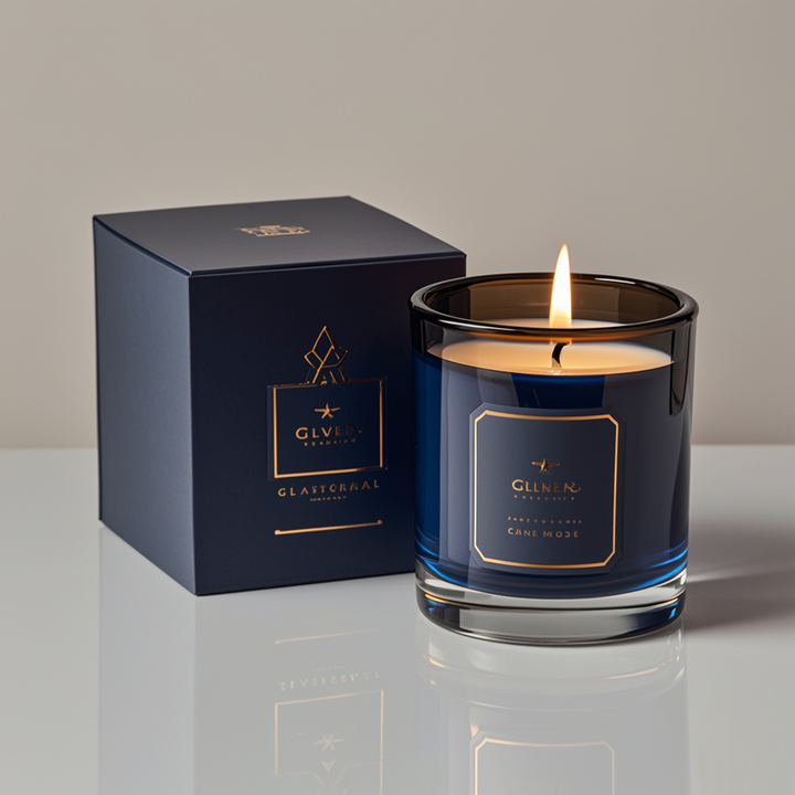 Custom Luxury Decor Empty Candle Jar - Unique Black Glass