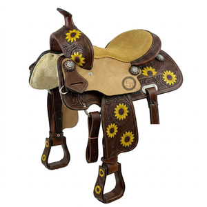 Premium SAISHAS Western DD Genuine <b>Leather</b> Barrel Racing Saddle Customizable Handcrafted Lightweight Comfortable Rodeo High - Product Image 1
