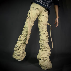 جينز رجالي عصري من DiZNEW لعام 2025، بنطلون ضيق مكدس بتصميم هيب هوب، جينز أبيض بشعار، مظهر متهالك متوسط، جينز رجالي ضيق سريع الجفاف - Product Image 3