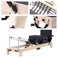 Reformer de Pilates multifonctionnel, durable et portable en bois d'érable pour studio de yoga et usage domestique