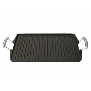 <span class=keywords><strong>Lodge</strong></span> Pre-experimentado de <span class=keywords><strong>hierro</strong></span> fundido parrilla Pan con ayudar a manejar - Product Image 6