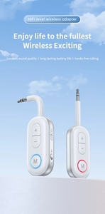 Hg máy bay <span class=keywords><strong>bluetooth</strong></span> 5.3 âm thanh Transmitter Receiver với tất cả 3.5 mét aux jack cắm trên máy bay, thiết bị tập thể dục - Product Image 6