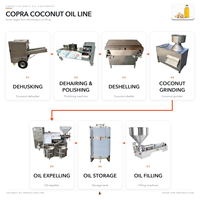Ligne d'extraction d'huile de coprah, ligne de production d'huile de noix de coco sèche avec presse à froid pour le traitement de la noix de coco