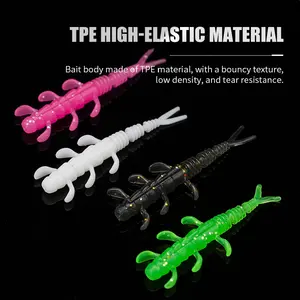 20 Stück/Beutel Insekten-Köder Weicher Köder 4cm 0,35g Künstlicher Wurm Weicher Plastik-Angelköder für Barsch und Forelle Angelzubehör - Product Image 2