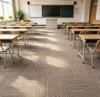 Dalles de moquette commerciales pour bureaux 50x50cm, support non-tissé, nylon, antistatiques, insonorisantes, pour sols de bâtiment