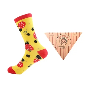 <span class=keywords><strong>Calcetines</strong></span> Personalizados OEM con Temática de Comida Divertida, <span class=keywords><strong>Calcetines</strong></span> Creativos con Diseño de Caja de Pizza, <span class=keywords><strong>Calcetines</strong></span> con Logotipo Personalizado al por Mayor - Product Image 4