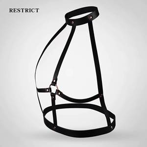 Harnais en cuir PU style BDSM Bondage Punk pour femme, soutien-gorge cage de contention, <span class=keywords><strong>taille</strong></span> unique réglable, lingerie de poitrine, exercices de Kegel - Product Image 5