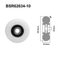 Roue à roulement en plastique POM arrondie avec roulement en acier inoxydable 420 6x34x10mm - Remplacement durable et silencieux du rouleau de siège de rameur