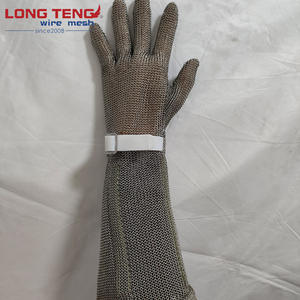 Gants anti-coupure avec fil en acier inoxydable et <span class=keywords><strong>maille</strong></span> métallique Gants <span class=keywords><strong>de</strong></span> boucher tissés pour la protection contre les coupures Technique d'armure toile - Product Image 3