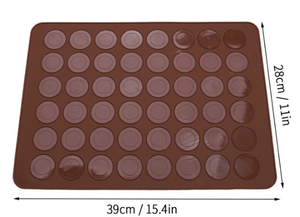 48 cavités <span class=keywords><strong>macaron</strong></span> biscuits pâtisserie bricolage ustensiles de cuisson outils de décoration Silicone <span class=keywords><strong>moule</strong></span> feuille tapis - Product Image 2
