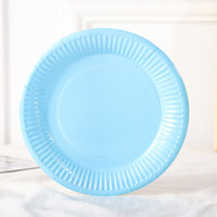Assiettes en papier jetables de 7 pouces pour pique-niques, barbecues, fêtes, fournitures pour fêtes d'anniversaire, assiettes en papier pour la peinture à la maternelle