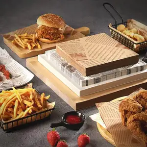 Bán buôn cấp thực phẩm biểu tượng tùy chỉnh in sáp giấy mỡ bằng chứng bánh sandwich giấy