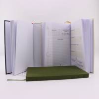 Carnet de Gratitude Personnalisé A5 en Lin Rigide, 100 Feuilles 100g/m², Non Daté, avec Marque-page Ruban, Cadeau Quotidien de Pleine Conscience, Reliure Cousue