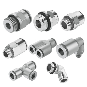 Original Germany FESTO NPQM Series Metal Push-in Fittings High Temperature Pneumatic Tube <b>Connectors</b> Food Safe Air Fittings - Product Image 1