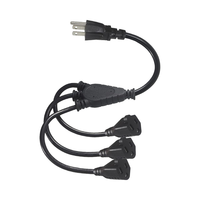 Câble d'alimentation américain standard à 3 broches Nema5-15p Nema5-15r pour ordinateur et électronique grand public IP11 0,5m