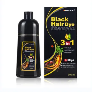 500ml saç boya şampuanı özel Logo özel etiket organik amonyak ücretsiz kalıcı Premium Vip sihirli saç boya şampuanı