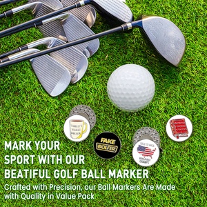 Phong Cách Mới Tùy Chỉnh Bóng Đánh Dấu Golf Hat Clip Trống Kim Loại Số Lượng Lớn Cá Nhân Nam Châm Golf Bóng Đánh Dấu - Product Image 3