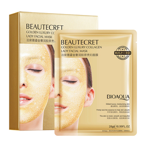 BIOAQUA <span class=keywords><strong>Mejor</strong></span> Nuevo <span class=keywords><strong>Producto</strong></span> 24K Oro Colágeno Belleza Laddies Hoja <span class=keywords><strong>de</strong></span> cuidado facial Hidratante Colágeno Mascarilla facial Fabricantes - Product Image 1