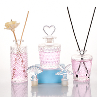 Ru Star 150ml 170ml petit vase rond décor à la maison parfum vide verre parfum roseau diffuseur bouteille avec bouchon