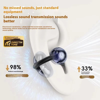 Auriculares Inalámbricos Luminosos con Clip para Oreja, Auriculares Deportivos con Cancelación de Ruido, Micrófono Incorporado, Llamadas Nítidas, Sonido Estéreo 3D para Ejercicio al Aire Libre