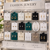 Cartes de présentation pour boucles d'oreilles avec logo personnalisé en feuille d'or 1,5*2 pouces, cartes pour bijoux, cartes pour boucles d'oreilles clous, emballage de conteneurs à bijoux