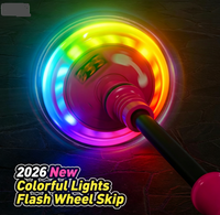 Ballon de saut à la corde LED lumineux pliable pour fitness en extérieur avec compteur de calories et de temps