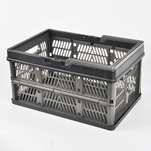 hot selling Supermarket Foldable Shopping Baskets Collapsible Plastic Folding Storage Basket Household