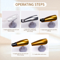 BOZLIN OEM marque privée gelée métal argent Chrome liquide miroir vernis à ongles gelée métallique Gel vernis pour Nail Art