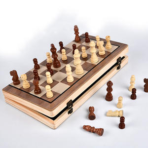 Magnetic Wooden <strong>Chess</strong> <strong>Sets</strong> <strong>Chess</strong> Checkers <strong>Set</strong> with 2 Extra Queens Foldable Wooden <strong>Chess</strong> <strong>Set</strong> Board Handmade Portable - Product Image 1