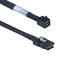 Cable interno de alta definición Mini SAS de ángulo recto SFF-8643 a SFF-8087 Tipo-C a Tipo-C, 100 ohmios, 6 Gb/s