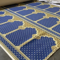 Tapis de mosquée personnalisé en polyester noué à la main, ignifuge B1, vente directe d'usine, exportation, prix de gros pour hôtels