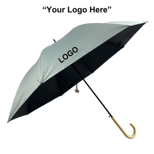 Parapluie de voyage droit en bois à long manche, anti-UV UPF 50+, style délicat et élégant - Product Image 6